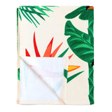 Serviette de plage imprimée microfibre - Toucan - 140x170cm - 220g/m² - Taille XL