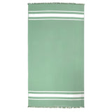 fouta doublée éponge caraïbes fougere 90x170 cm, 100 % coton 340 g/m², épaisse et absorbante, idéale pour la plage, piscine ou salle de bain et en paréo.