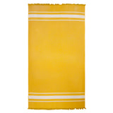 fouta doublée éponge caraïbes tournesol 90x170 cm, 100 % coton 340 g/m², épaisse et absorbante, idéale pour la plage, piscine ou salle de bain et en paréo