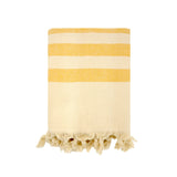 fouta doublée éponge fidji tournesol 90x160 cm, 100 % coton 340 g/m², épaisse et absorbante, idéale pour la plage, piscine ou salle de bain et en paréo