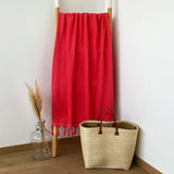 fouta doublée éponge hammam paradise 90x160 cm, ou XL 140x180cm 100 % coton 330 g/m², épaisse et absorbante, idéale pour la plage, piscine ou salle de bain et en paréo