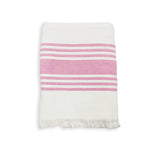 fouta doublée éponge karabuk fuchsia 140x180 cm, 100 % coton 380 g/m², épaisse et absorbante, idéale pour la plage, piscine ou salle de bain et en paréo