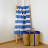 fouta plate traditionnelle transat royal 100x200 cm, coton 190 g/m², absorbante, légère et peu encombrante pour la plage ou la maison. se transforme en paréo