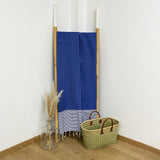 fouta traditionnelle nid d’abeille mikanda royal 100x200 cm ou 200x200 100 % coton 190 g/m², absorbante, légère et peu encombrante pour la plage ou la maison. Se transforme en paréo