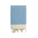 fouta traditionnelle nid d’abeille yadara turquoise 100x200 cm ou 200x200 cm 100 % coton 190 g/m², absorbante, légère et peu encombrante pour la plage ou la maison. Se transforme en paréo