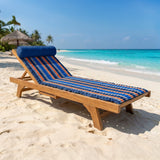 Matelas de plage « kapados » 60x180 avec coussin intégré et bandoulière, assorti à sa serviette de plage coordonnée