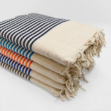 fouta traditionnelle nid d’abeille yadara tournesol 100x200 cm ou 200x200cm 100 % coton 190 g/m², absorbante, légère et peu encombrante pour la plage ou la maison. Se transforme en paréo