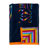 Serviette de plage éponge Velours Jacquard Maski 75x150cm 400 g/m² absorbante et légère, parfaite pour plage ou piscine.
