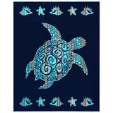 Serviette de plage calypso XL 140x180 cm en coton éponge jacquard 400 g/m² douce, absorbante et confortable, est idéale pour la plage, la piscine