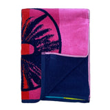 serviette de plage éponge velours jacquard kymata taille L légère et absorbante, séchage rapide, douce et absorbante, idéale plage et piscine
