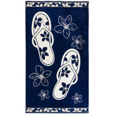 serviette plage velours jacquard patong 100% coton 100x175 cm, 470 g/m², douce, épaisse et absorbante, idéale plage et piscine.