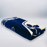 serviette de plage éponge velours jacquard patong 100x175 470g/m² douce et absorbante, parfaite pour plage, piscine ou sport