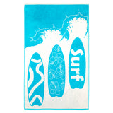 Serviette plage velours jacquard veracruz 100 % coton 100x175 cm, 470 g/m², douce, absorbante et confortable, idéale pour plage, piscine