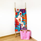 serviette de plage microfibre belleza 90x170 cm, 250 g/m², 100 % polyester, légère et peu encombrante, idéale pour les sorties à la piscine ou à la plage pour un adulte ou en famille