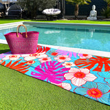 serviette de plage microfibre belleza 90x170 cm, 250 g/m², 100 % polyester, légère et peu encombrante, idéale pour les sorties à la piscine ou à la plage pour un adulte ou en famille