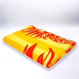 serviette de plage microfibre pop ananas 75x150 cm, 220 g/m², 100 % polyester, légère et peu encombrante, idéale pour les sorties à la piscine ou à la plage pour un adulte ou en famille