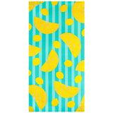 serviette de plage microfibre pop citron 75x150 cm, 220 g/m², 100 % polyester, légère et peu encombrante, idéale pour les sorties à la piscine ou à la plage pour un adulte ou en famille