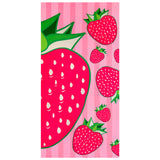 serviette de plage microfibre pop fraise 75x150 cm, 220 g/m², 100 % polyester, légère et peu encombrante, idéale pour les sorties à la piscine ou à la plage pour un adulte ou en famille