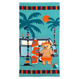 serviette de plage microfibre surfista 70x140 cm, 250 g/m², 100 % polyester, légère et peu encombrante, idéale pour les sorties à la piscine ou à la plage pour un adulte ou en famille