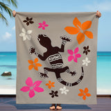 serviette de plage microfibre tavira 140x170 cm, 220 g/m², 100 % Polyester, légère et peu encombrante, idéale pour les sorties à la piscine ou à la plage pour un adulte ou en famille