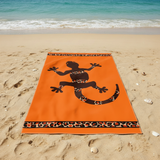 serviette de plage microfibre multicolore choroni 90x170 cm 220g/m² douce et absorbante, idéale pour la piscine ou la plage