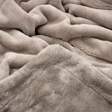 zoom plaid cozy beige taupe 130x170 cm, ultra doux 760g/m², idéal pour chaleur, confort et déco dans toute la maison