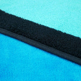zoom serviette de plage éponge velours jacquard happy blue taille L 100x175cm 100% coton, 470 g/m², douce, absorbante et coordonnée, idéale pour plage ou piscine.