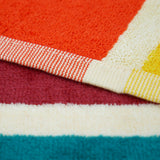 zoom serviette de plage Malaga XL éponge velours Jacquard 140x180 400g/m² douce, absorbante et idéale pour plage et piscine.
