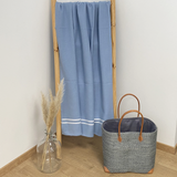 Fouta coton doublée éponge Waffle 90x170cm 355gm² - Le comptoir de la plage