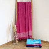 fouta doublée éponge paski fuchsia 90x170 cm, ou XL 140x180cm 100 % coton 300 g/m², épaisse et absorbante, idéale pour la plage, piscine ou salle de bain et en paréo