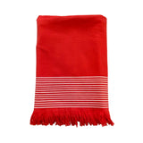 fouta doublée éponge paski rouge 90x170 cm, ou XL 140x180cm 100 % coton 300 g/m², épaisse et absorbante, idéale pour la plage, piscine ou salle de bain et en paréo