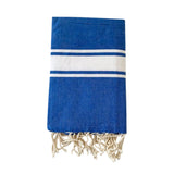 fouta plate traditionnelle kozo royal 100x200 cm, coton 190 g/m², absorbante, légère et peu encombrante pour la plage ou la maison. se transforme en paréo.