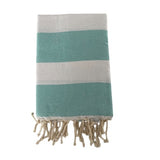 fouta plate traditionnelle transat aruba 100x200 cm, coton 190 g/m², absorbante, légère et peu encombrante pour la plage ou la maison. se transforme en paréo