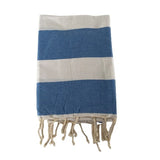 fouta plate traditionnelle transat royal 100x200 cm, coton 190 g/m², absorbante, légère et peu encombrante pour la plage ou la maison. Se transforme en paréo.