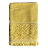 serviette de bain éponge velours unie ciselée romance zeste 90x170 cm, 100 % coton, 460 g/m², légère et absorbante, idéale salle de bain, piscine et plage