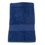 serviette de bain éponge velours unie classy navy 90x180 cm, 100 % coton, 500 g/m², légère et absorbante, idéale salle de bain, piscine et plage