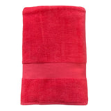 serviette de bain éponge velours unie classy paradise rouge 90x180 cm, 100 % coton, 500 g/m², légère et absorbante, idéale salle de bain, piscine et plage
