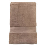 serviette de bain éponge velours unie classy taupe 90x180 cm, 100 % coton, 500 g/m², légère et absorbante, idéale salle de bain, piscine et plage