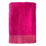 serviette de bain éponge velours unie shady fuchsia 90x160 cm, 100 % coton, 370 g/m², légère et absorbante, idéale salle de bain, piscine et plage