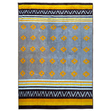 Serviette de plage éponge Velours Jacquard Macarena taille XL 140x180 cm en coton 400 g/m², douce, absorbante et élégante