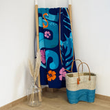 serviette de plage microfibre gallina 90x170 cm, 250 g/m², 100 % polyester, légère et peu encombrante, idéale pour les sorties à la piscine ou à la plage pour un adulte ou en famille