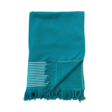zoom fouta doublée éponge paski lake 90x170 cm, ou XL 140x180cm 100 % coton 300 g/m², épaisse et absorbante, idéale pour la plage, piscine ou salle de bain et en paréo