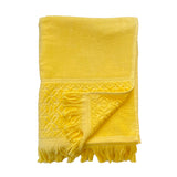 zoom serviette de bain éponge velours unie ciselée romance zeste 90x170 cm, 100 % coton, 460 g/m², légère et absorbante, idéale salle de bain, piscine et plage