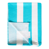 Serviette de plage imprimée microfibre - Rayada Turquoise - 140x170cm - 220g/m² - Taille XL