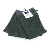 Gants Anthracite en éponge bouclette 100 % coton : douceur, absorbance et confort pour le lavage quotidien, idéaux pour toute la famille.