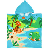 Poncho de plage enfant en microfibre babydino 60×120 cm 100%  250 g/m², motif dinosaure. Idéal pour la plage et la piscine, séchage ultra-rapide et peu encombrant.

