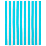 Serviette de plage imprimée microfibre - Rayada Turquoise - 140x170cm - 220g/m² - Taille XL