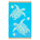 Serviette plage velours jacquard caraz 100 % coton 100x175 cm, 470 g/m², douce, absorbante et confortable, idéale pour la plage ou piscine.