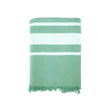 fouta doublée éponge caraïbes fougere 90x170 cm, 100 % coton 340 g/m², épaisse et absorbante, idéale pour la plage, piscine ou salle de bain et en paréo. 