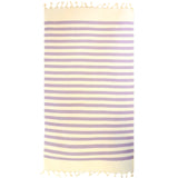 fouta doublée éponge fidji lilas 90x160 cm, 100 % coton 340 g/m², épaisse et absorbante, idéale pour la plage, piscine ou salle de bain et en paréo